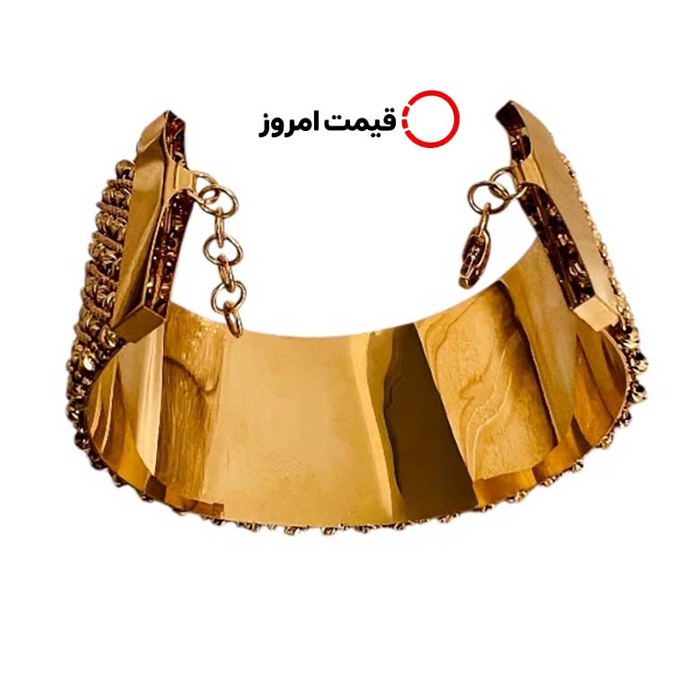 دستبند النگویی طلای 18 عیار جواهری ترنم